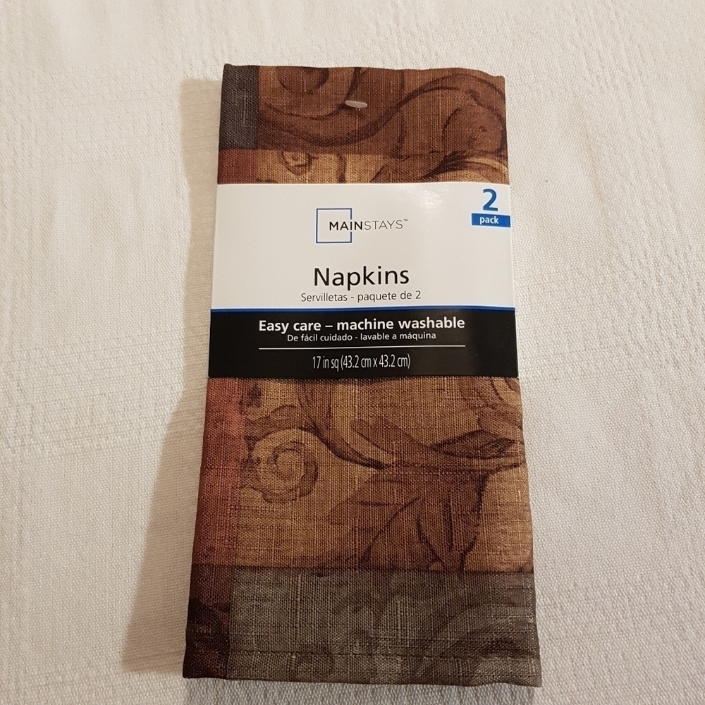 Napkin set 2 pack of Mainstays cloth napkins